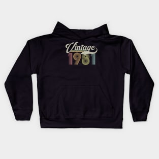 39 Years Old Vintage Retro Classic 1981 39th Birthday Gifts Kids Hoodie